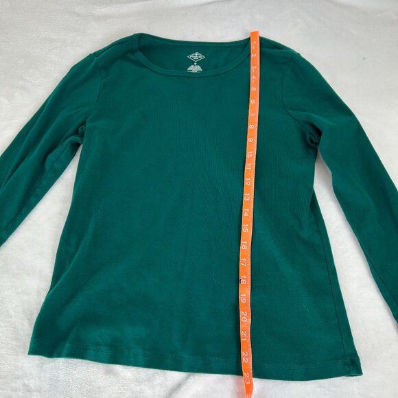 St. John's Bay Womens Crew Neck Long Sleeve T-Shirt, American Green size M - Picture 6 of 8
